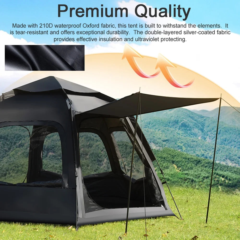 Hexagon - Waterproof Instant Camping Tent 2-4 Person 