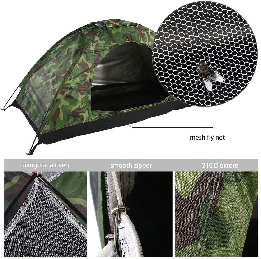 Camouflage All Weather 1 person Tent