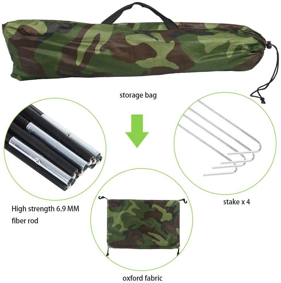 Camouflage All Weather 1 person Tent