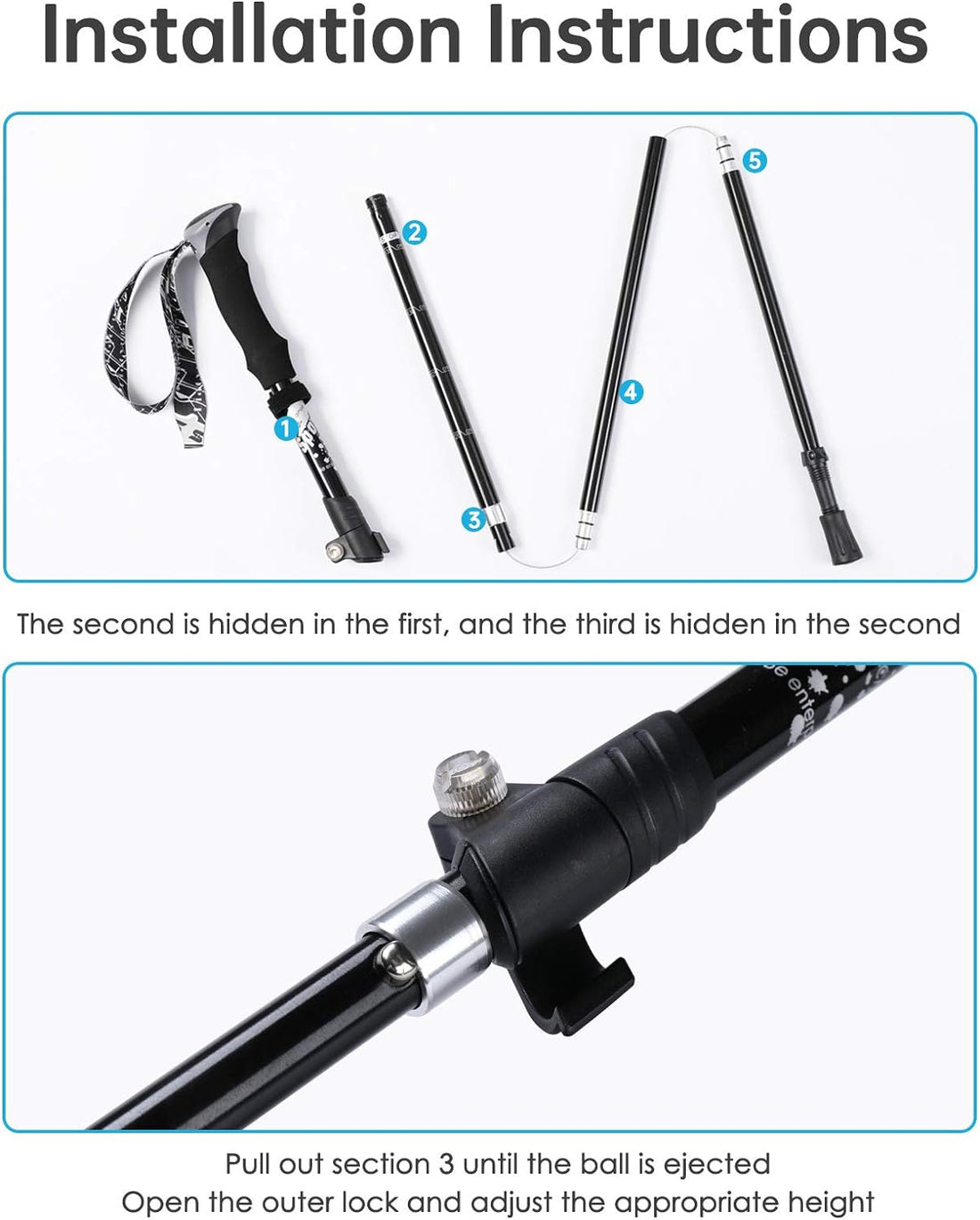 YOVITAL - Collapsible Trekking Poles