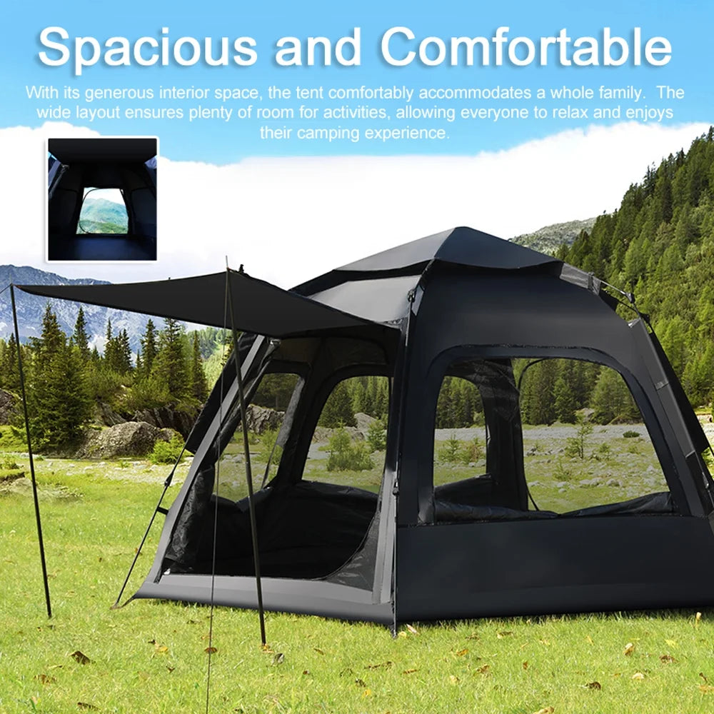 Hexagon - Waterproof Instant Camping Tent 2-4 Person 