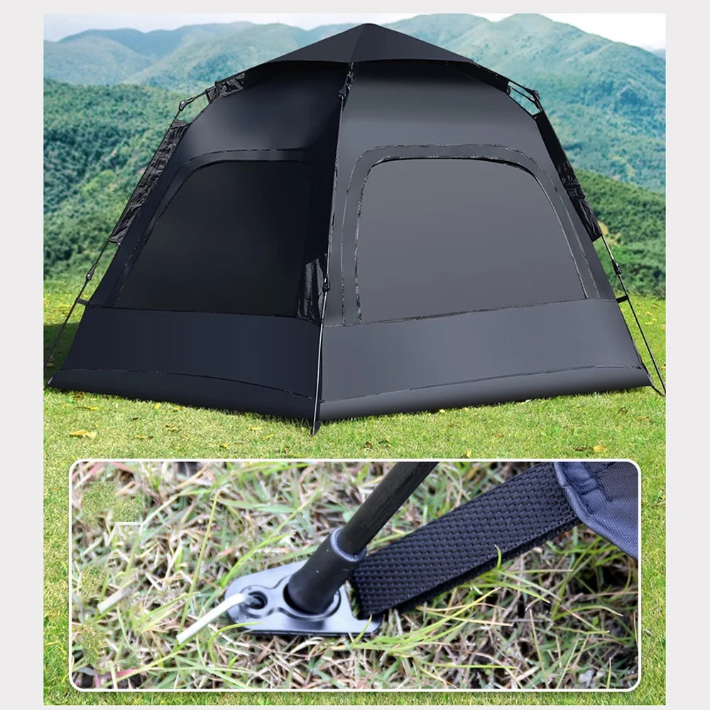 Hexagon - Waterproof Instant Camping Tent 2-4 Person 