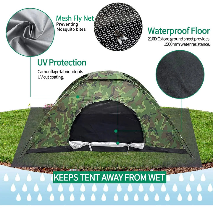 Camouflage All Weather 1 person Tent