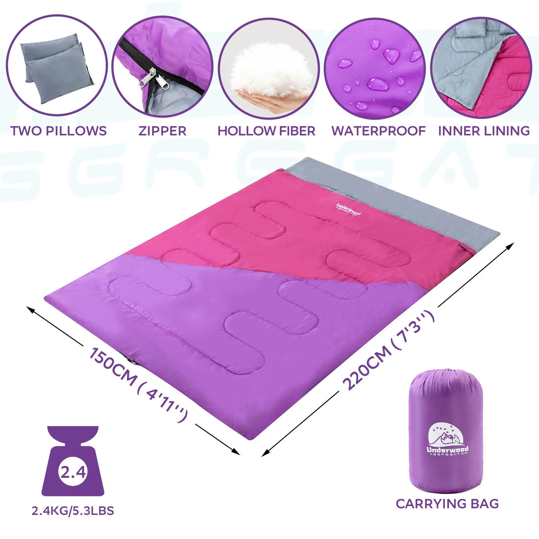 Tesleader - Large Double Sleeping Bag