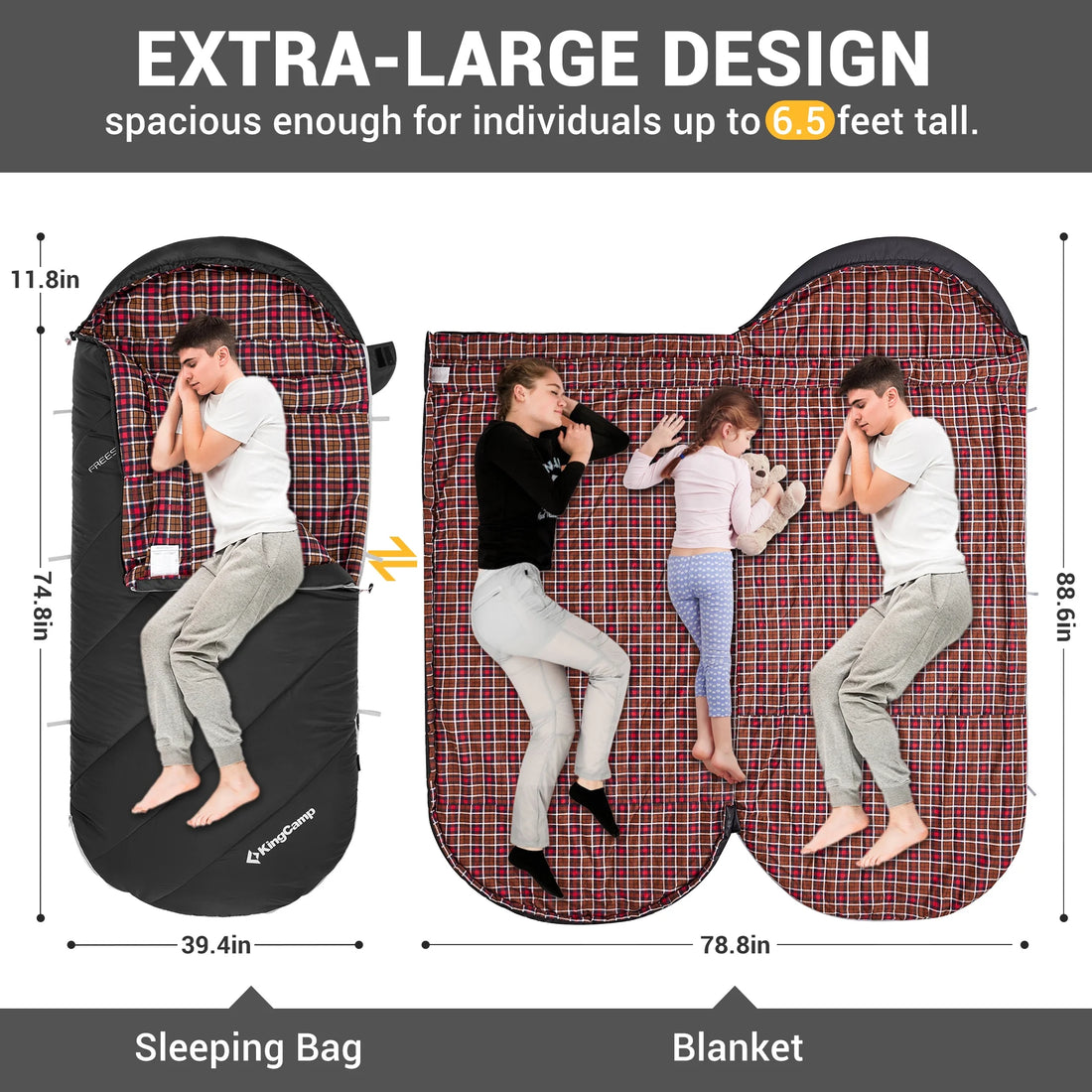 KingCamp - Oversized Cotton Sleeping Bag