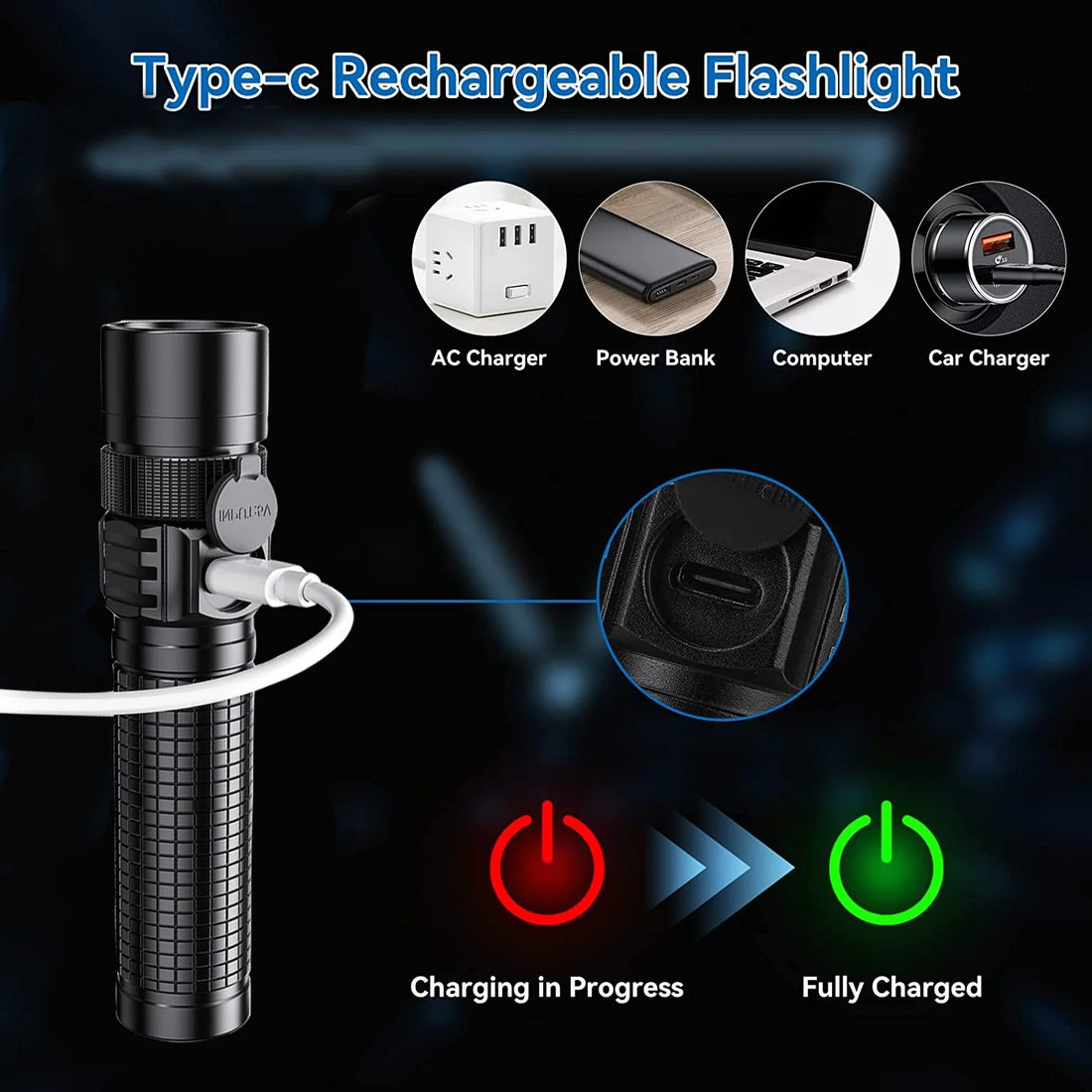 Moonsun High Lumens LED Flashlight