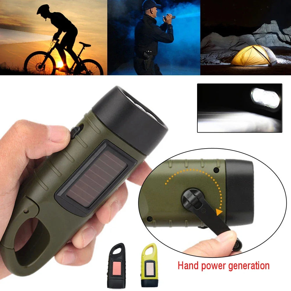 Brangdy - Solar Hand Crank Flashlight