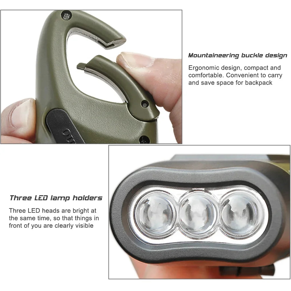 Brangdy - Solar Hand Crank Flashlight