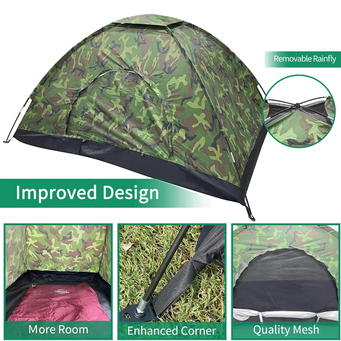 Camouflage All Weather 1 person Tent